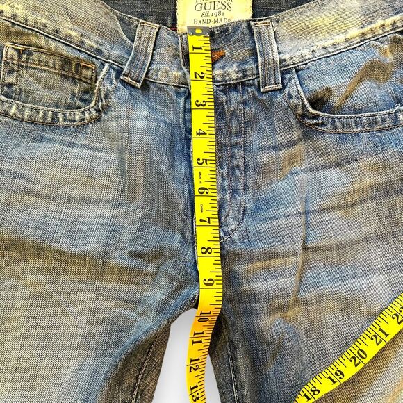 Vintage Guess Premium Blue Jeans Embroidered Mens 33 Limited Edition Made in USA - Picture 12 of 15